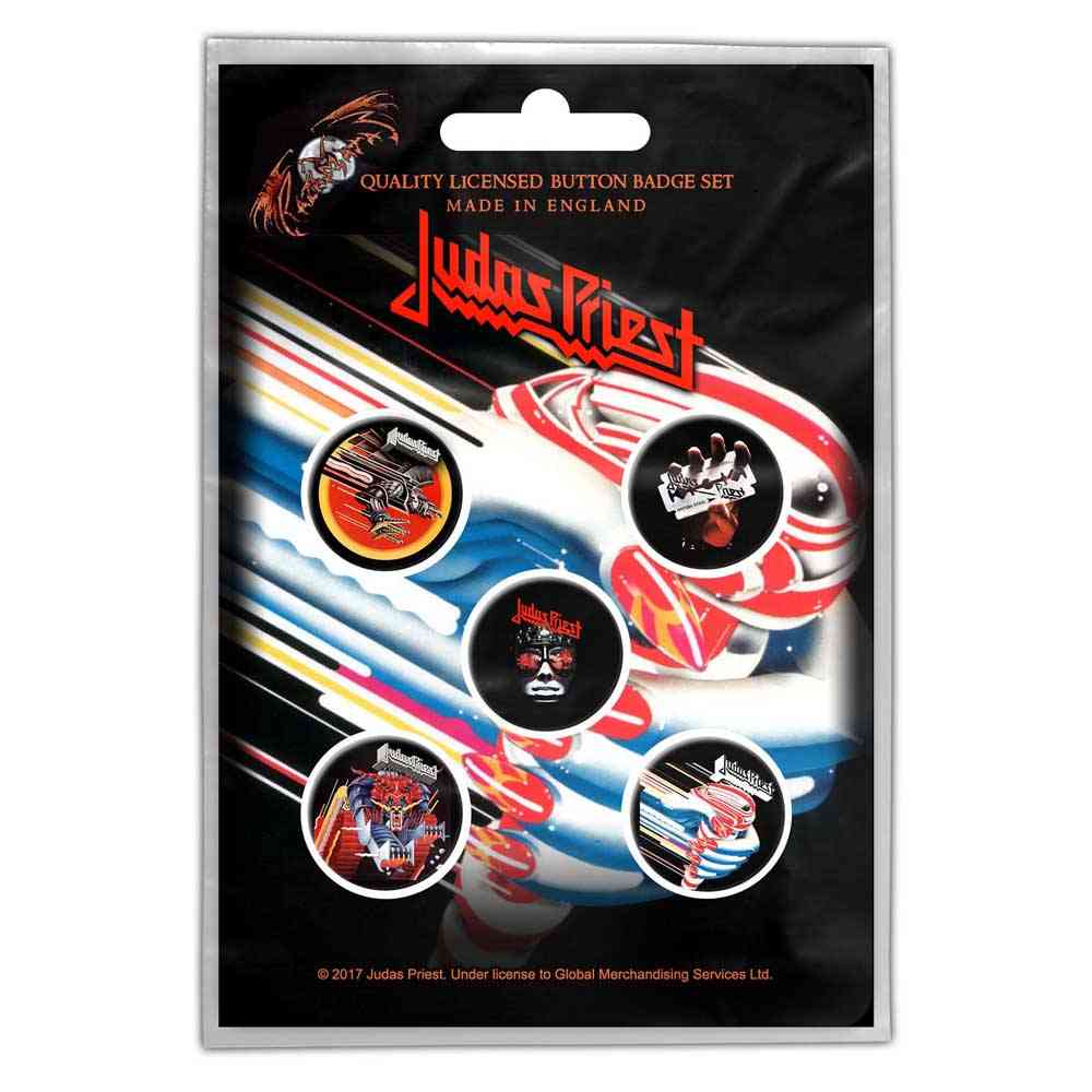 Judas Priest - Turbo Badge/button - Set van 5 - Multicolours